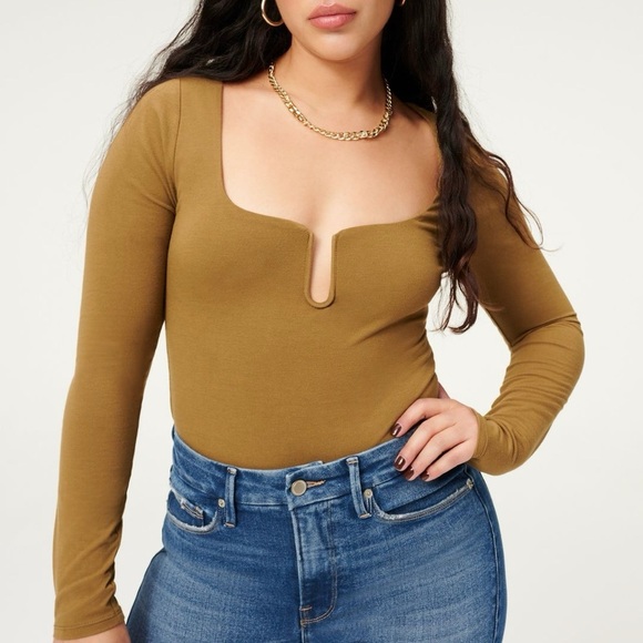 GOOD AMERICAN u ring bodysuit in sepia SZ L - Picture 6 of 7